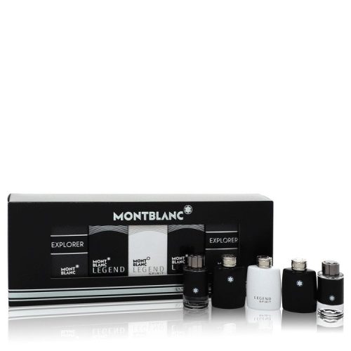 Montblanc Explorer by Mont Blanc Gift Set — 2 x 0.15 Mini EDT in Montblanc Legend + 2 x .15 Mini EDP Spray in Montblanc Explorer + 0.15 oz Mini EDT in Montblanc Legend Spirit for Men