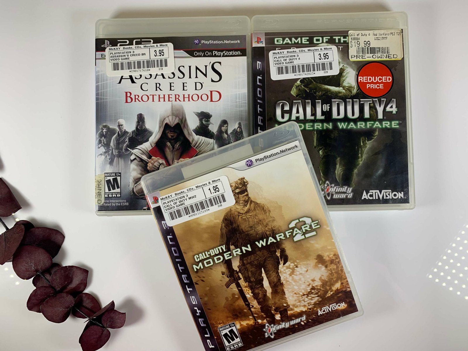 4 SONY PS3 GAMES CALL OF DUTY BLACK OPS MODERN WARFARE 2 & 4 & ASSASSINS  CREED 3