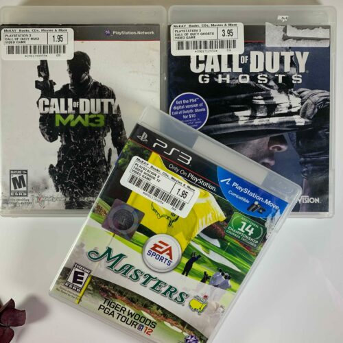 JOGOS PARA PS3 MASTERS TIGER WOODS, CALL OF DUTY GHOSTS E CALL OF DUTY MODERN WARFARE 3