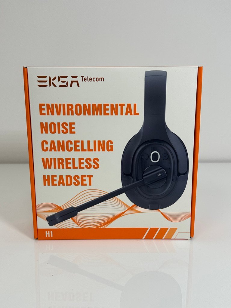 EKSA Noise Cancelling Trucker Bluetooth Headset com Microphone Wireless AI-Powered
