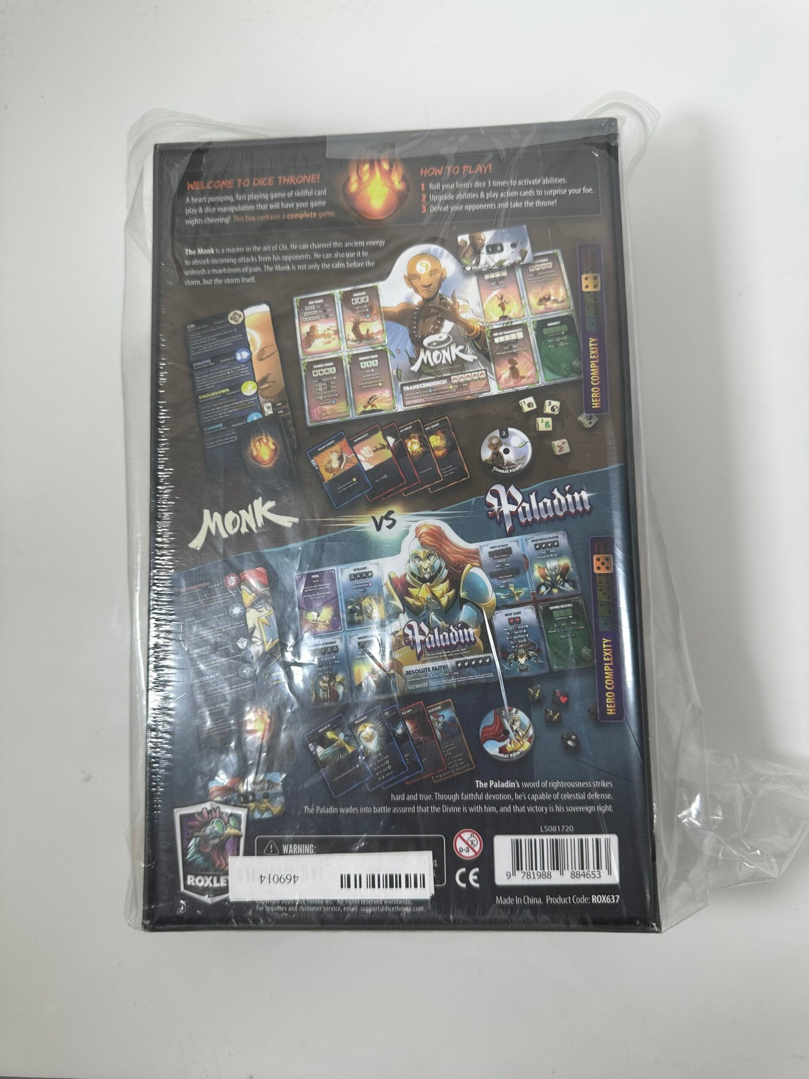 Jogo Dice Throne - Season One Rerolled - Monk vs Paladin Starter Box - Battle 2 - Produto Novo (Lacrado) - Imagem 2
