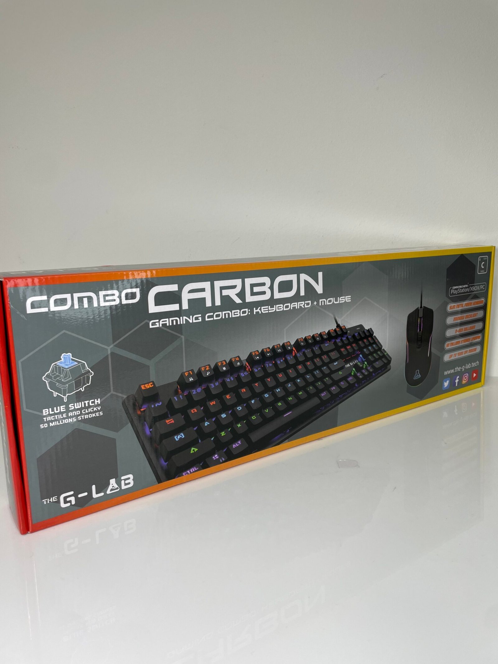 Kit Gamer Combo Carbon - The G-Lab - Produto Novo (Lacrado)