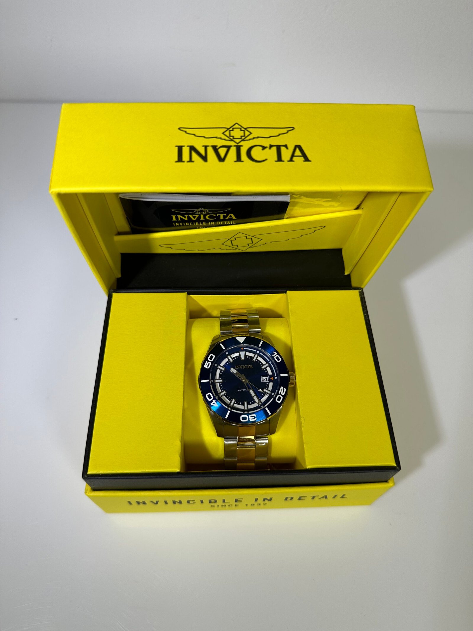 Relogio Invicta Pro Diver Automatic Men's Watch - 45mm, Gold, Steel (AIC-38666)