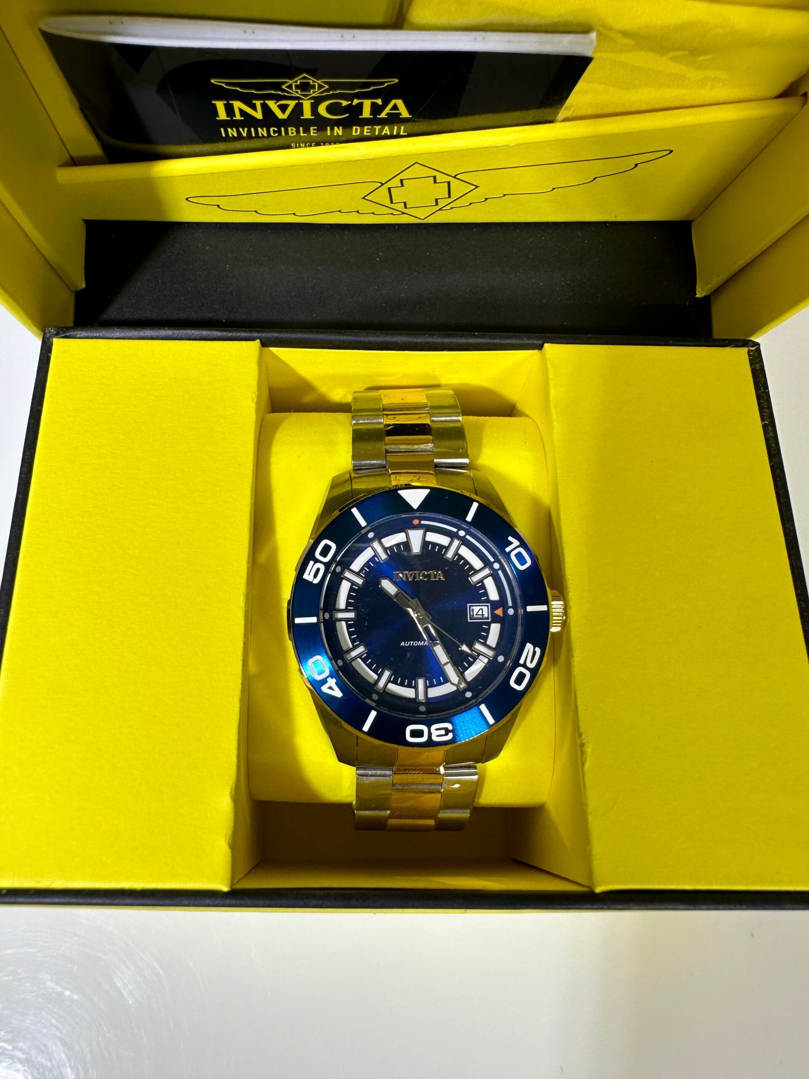 Relogio Invicta Pro Diver Automatic Men's Watch - 45mm, Gold, Steel (AIC-38666) - Imagem 2