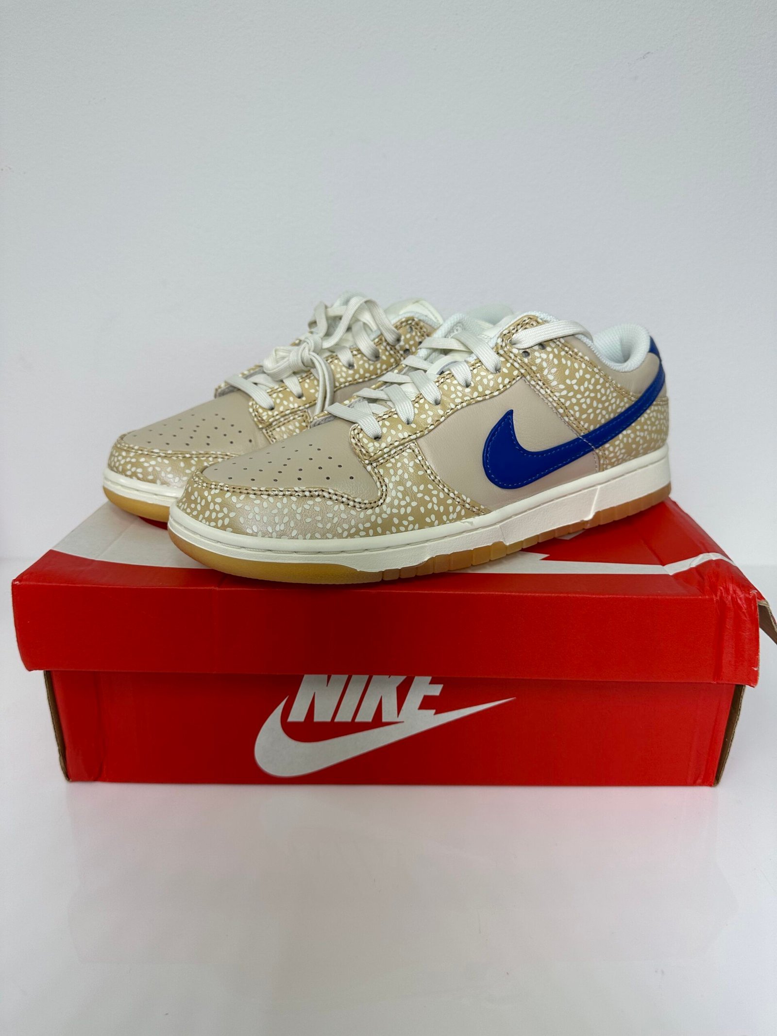 Tênis Nike Dunk Low PRM Masculino - Sesame / Blue Jay - US 9,5 / BR 41 - Imagem 3