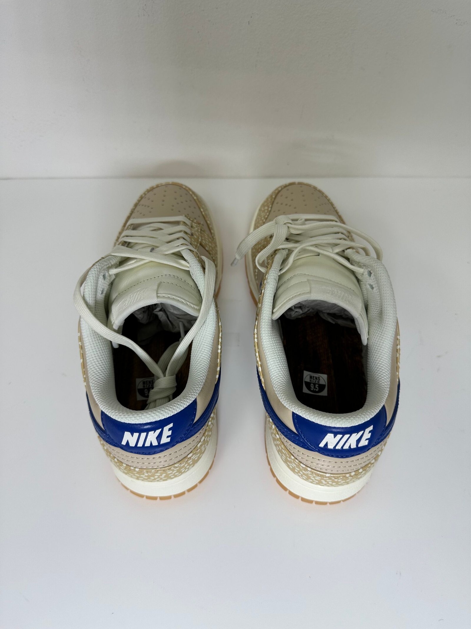Tênis Nike Dunk Low PRM Masculino - Sesame / Blue Jay - US 9,5 / BR 41 - Imagem 9