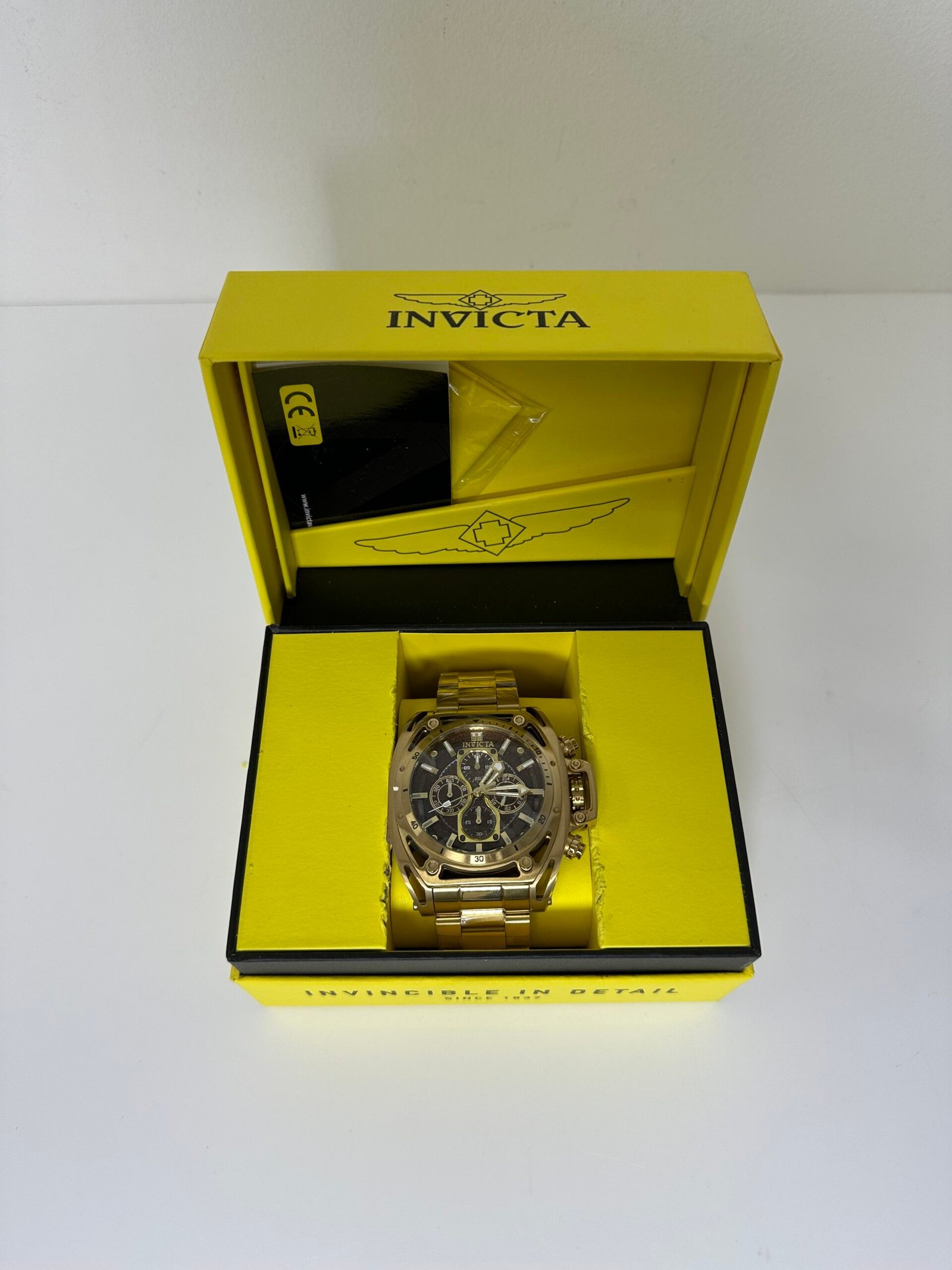 Relogio Invicta S1 Rally Chronograph Quartz Brown Dial Men's Watch - 52mm, Steel Gold Tone (39157) - Imagem 6