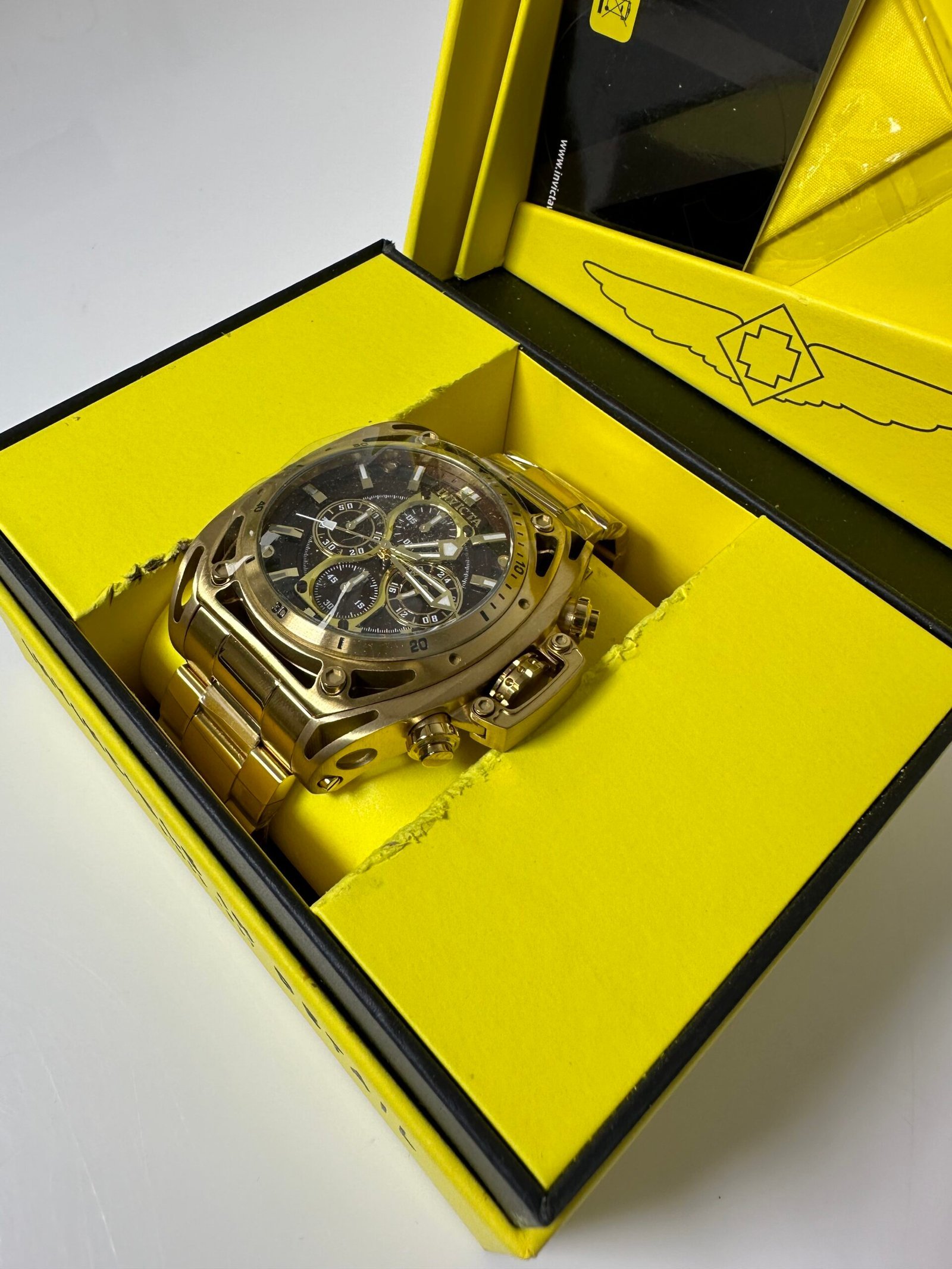 Relogio Invicta S1 Rally Chronograph Quartz Brown Dial Men's Watch - 52mm, Steel Gold Tone (39157) - Imagem 3