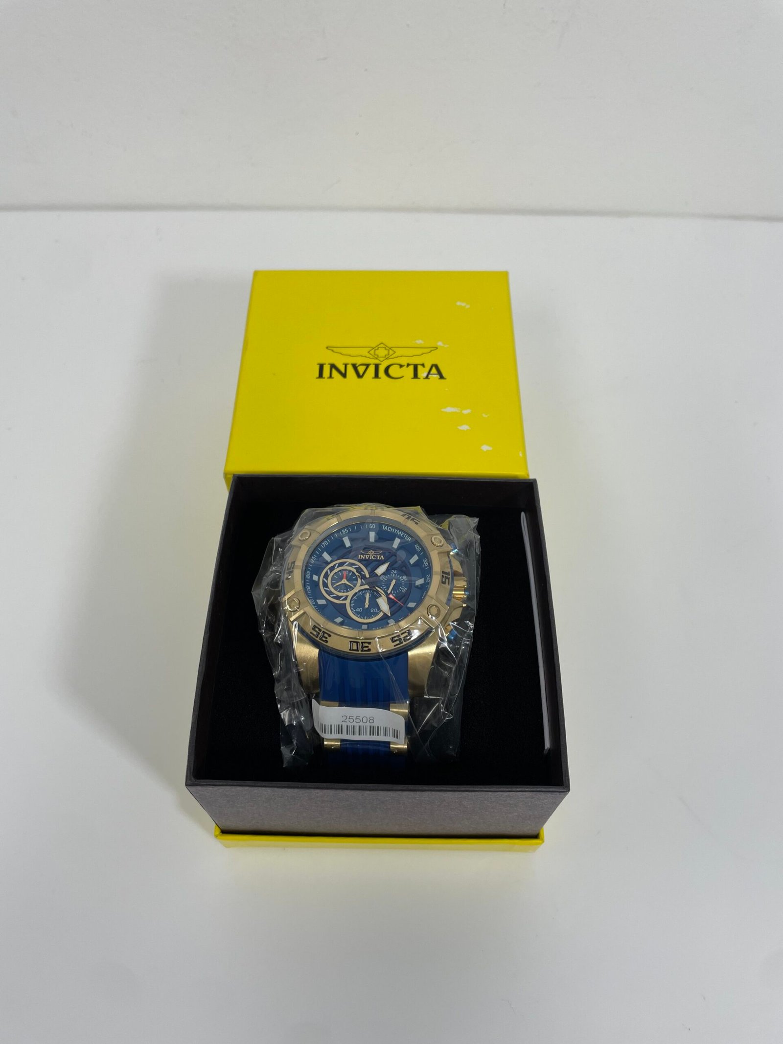Relogio Invicta Speedway Impulse Men's Watch - 52mm, Gold, Blue (25508)