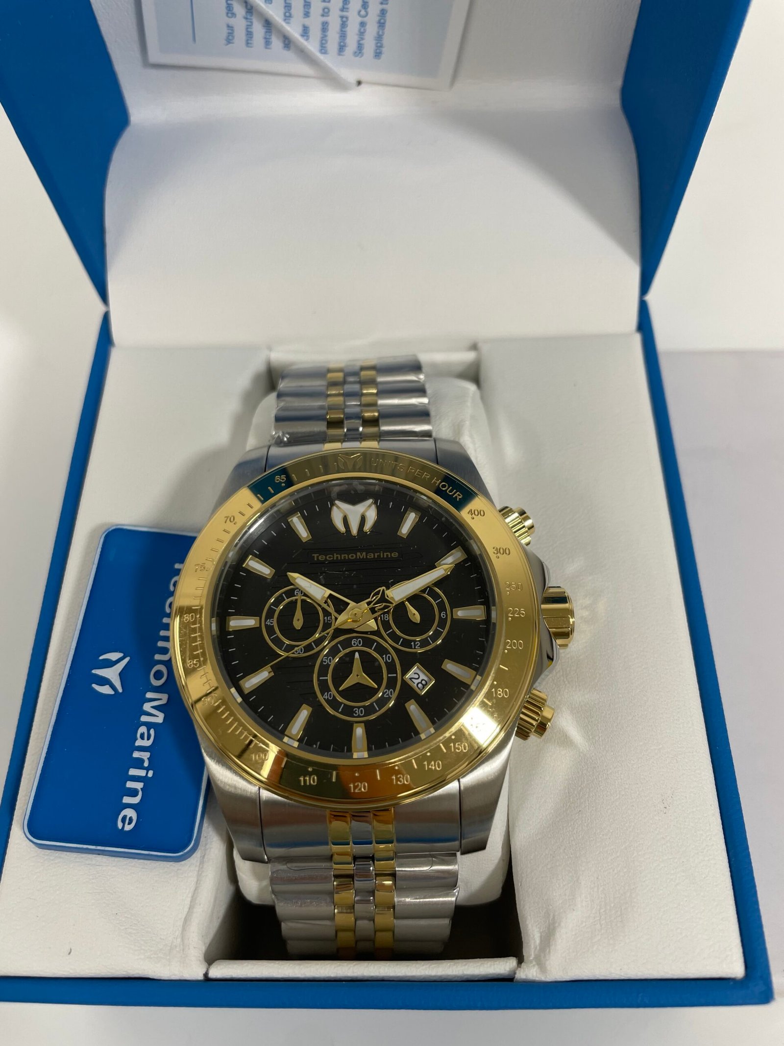 Relogio TechnoMarine Manta Grand Men's Watch - 47mm. Steel. Gold (TM-220146) - Imagem 3