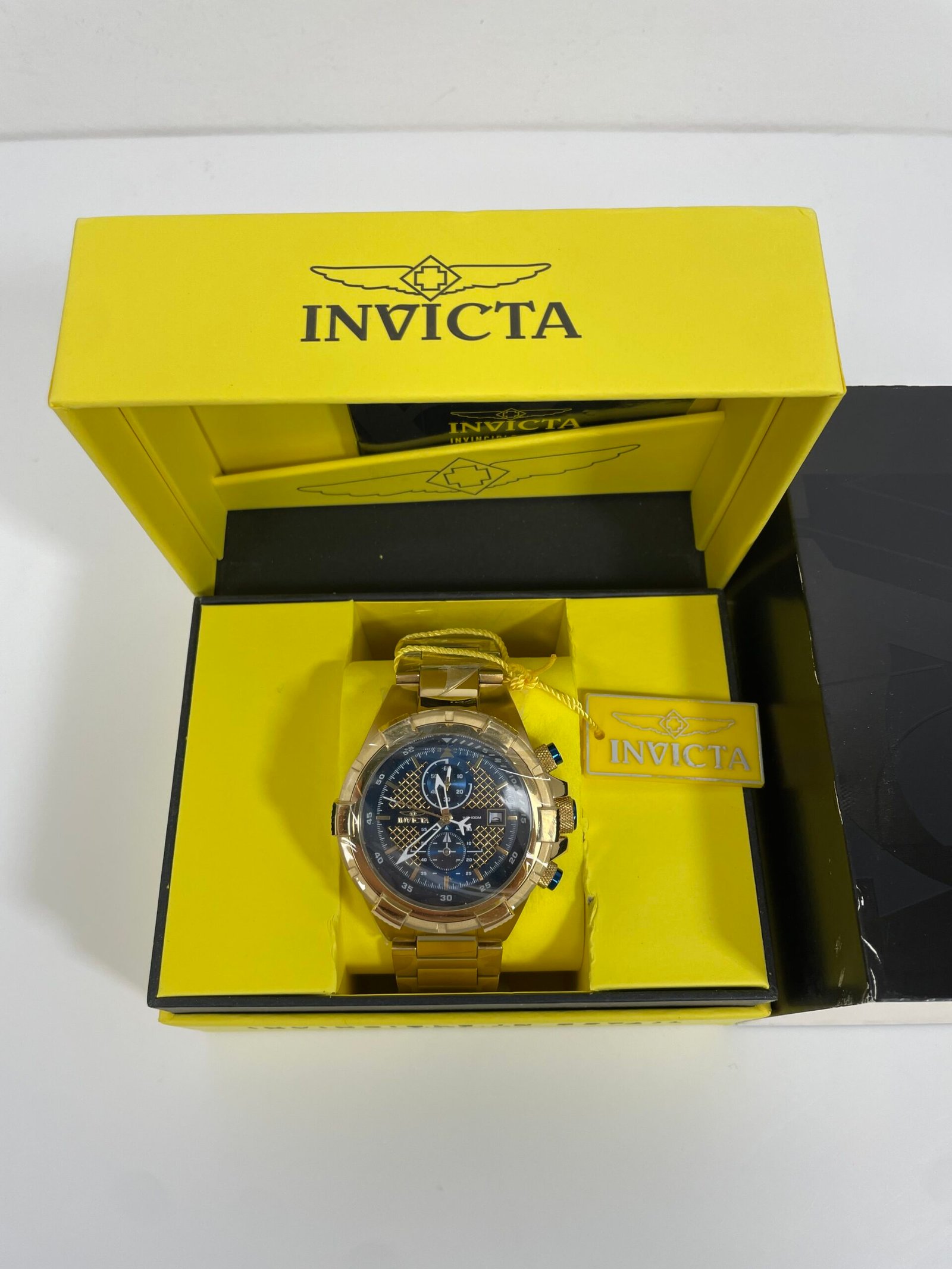 Relogio Invicta Aviator Falcon Men's Watch - 50.5mm, Gold (39389) - Imagem 2