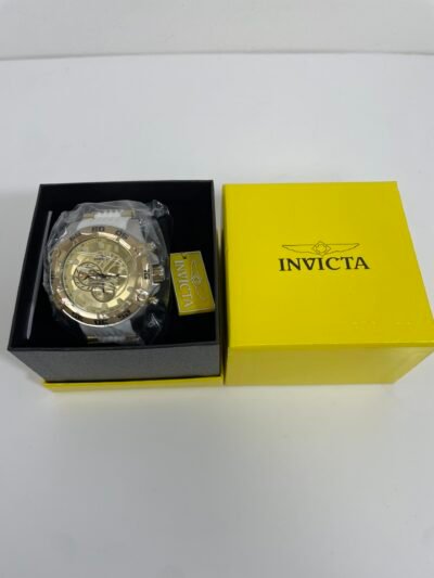 Relogio Invicta Speedway Impulse Men's Watch - 52mm, Gold, White (25510)
