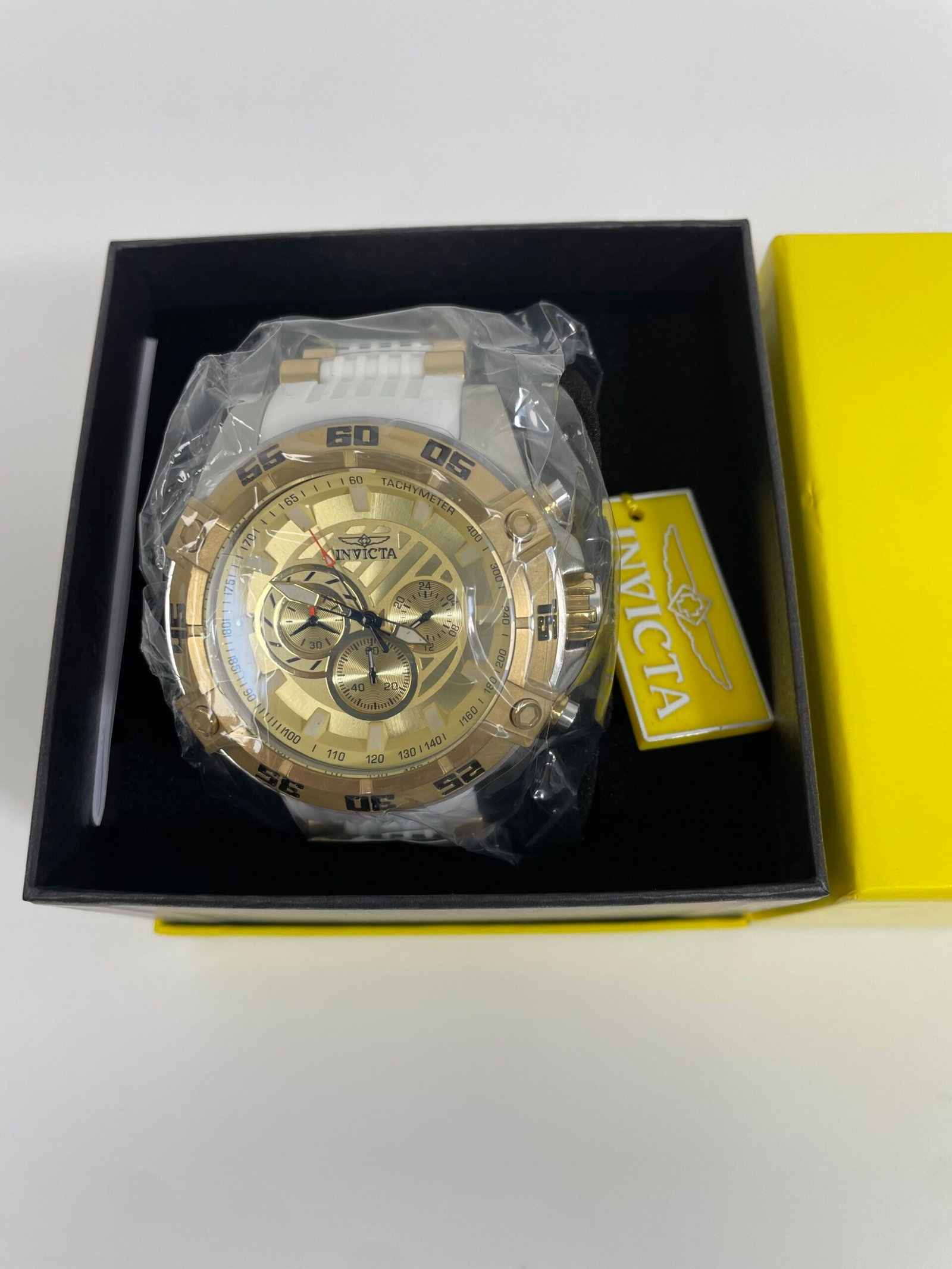 Relogio Invicta Speedway Impulse Men's Watch - 52mm, Gold, White (25510) - Imagem 2