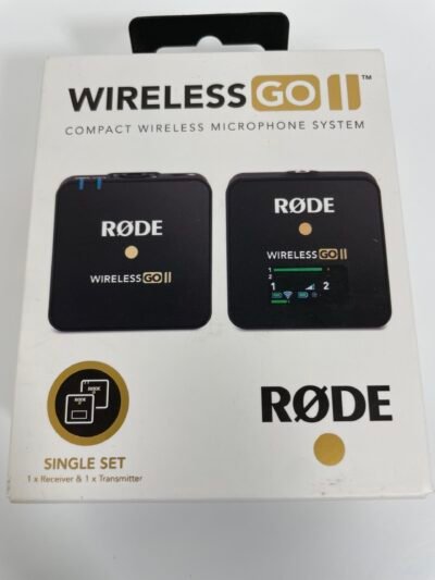 Rode Wireless GO II Single - Single Set Wireless Microphone System with Rode Interview GO Handle and Pop Filter Attachment for Wireless GO