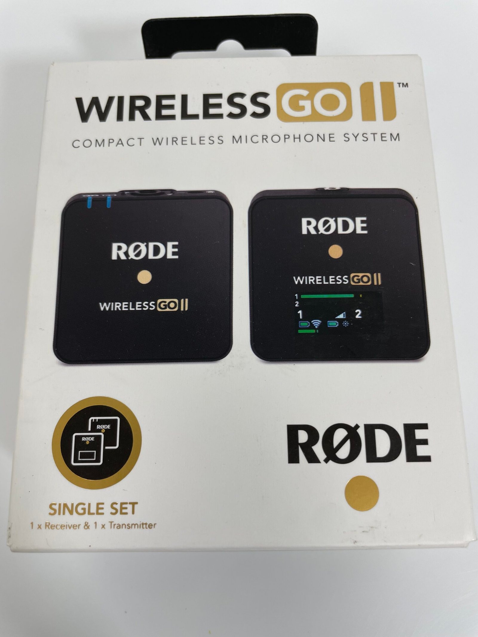 Rode Wireless GO II Single - Single Set Wireless Microphone System with Rode Interview GO Handle and Pop Filter Attachment for Wireless GO