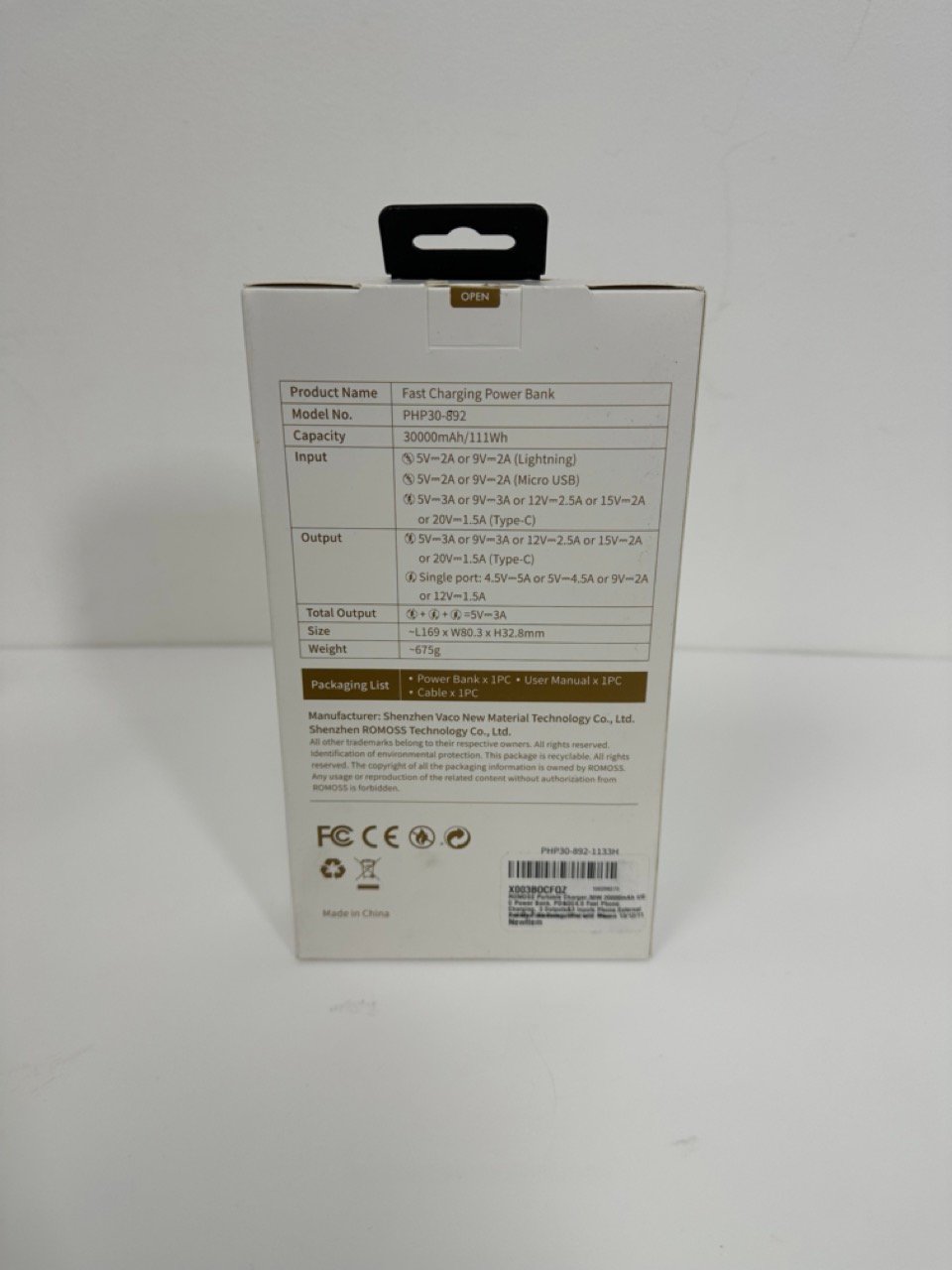 Romoss Power Bank 30000mAh - 30W - Imagem 2