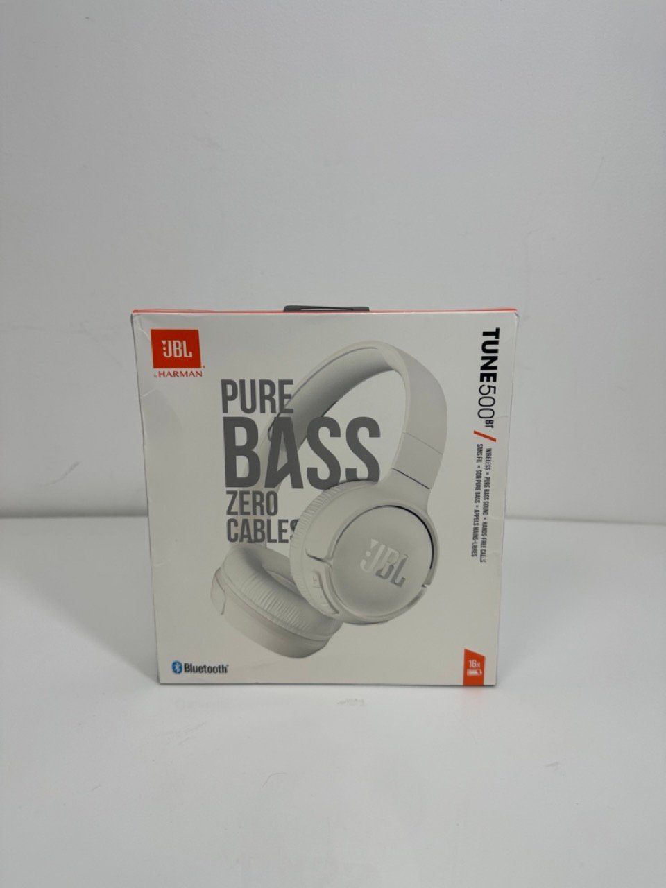 JBL Tune 500BT Wireless On-Ear Headphones - White