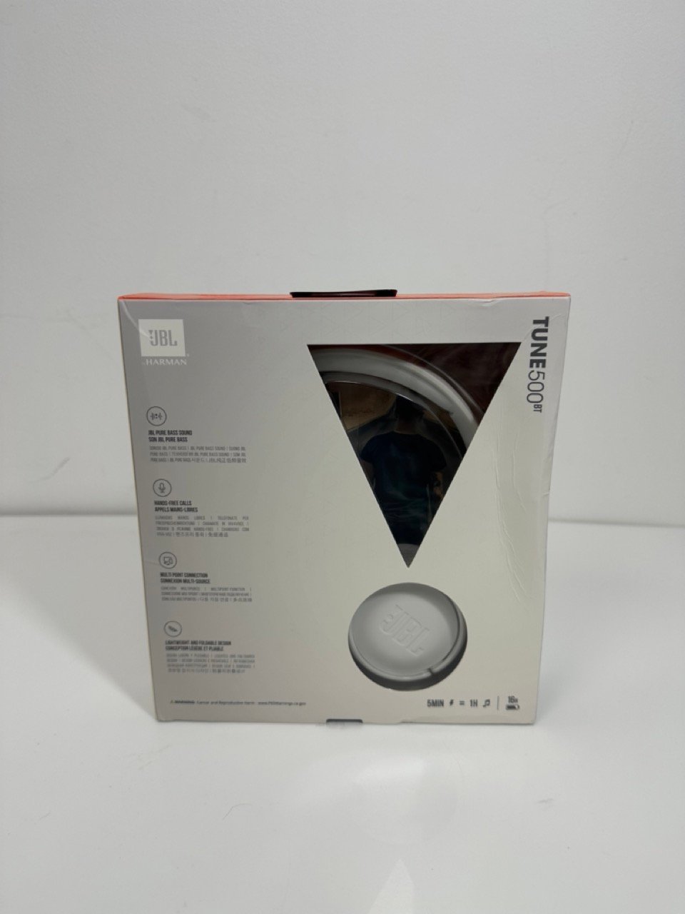 JBL Tune 500BT Wireless On-Ear Headphones - White - Imagem 2