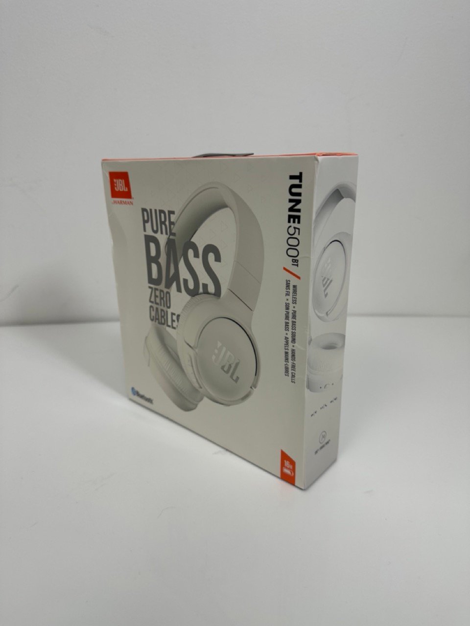 JBL Tune 500BT Wireless On-Ear Headphones - White - Imagem 3