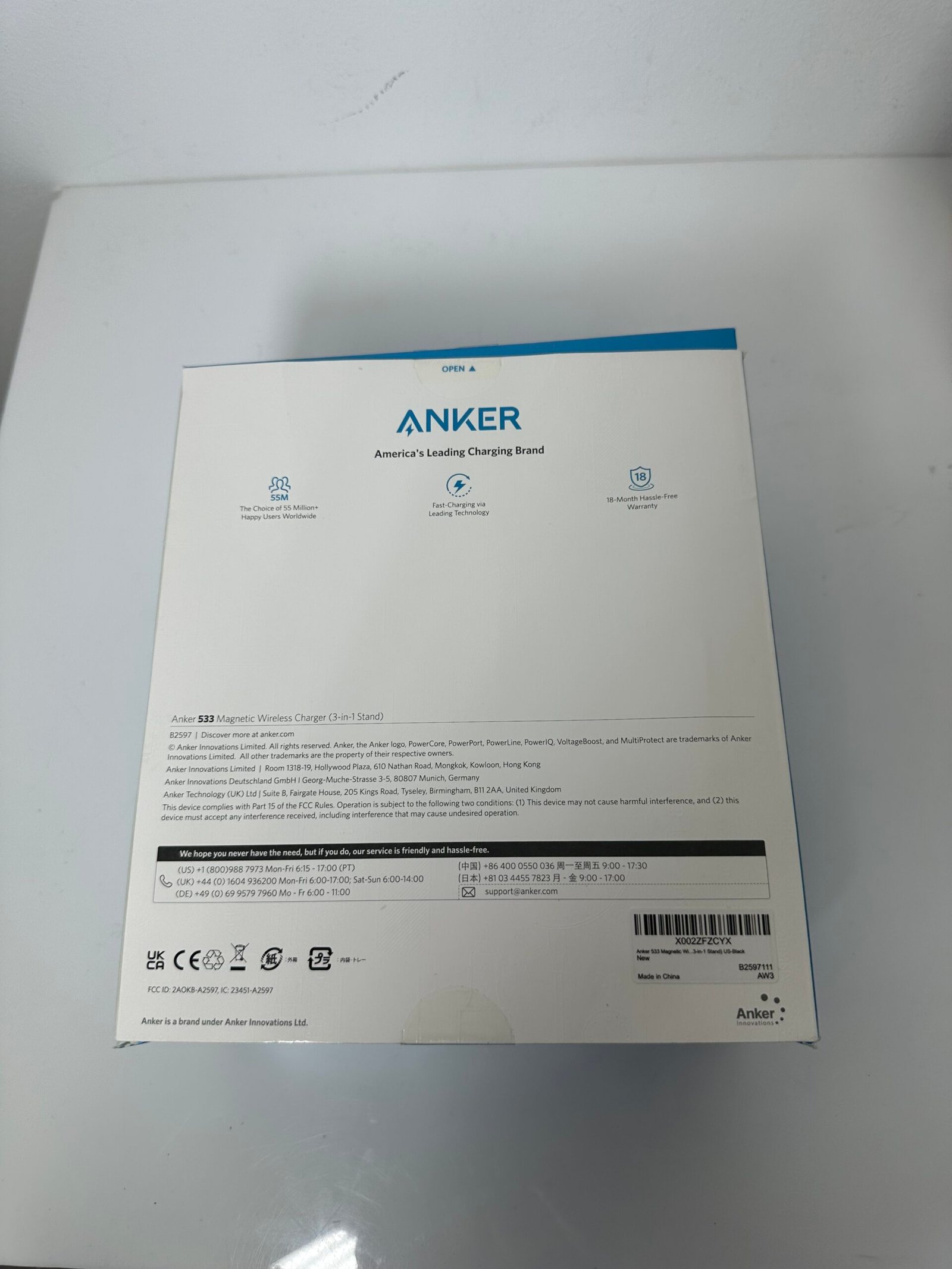 Anker 533 Magnetic Wireless Charger Stand 3-in-1 Charging Station - Produto Novo (Open Box) - Imagem 3