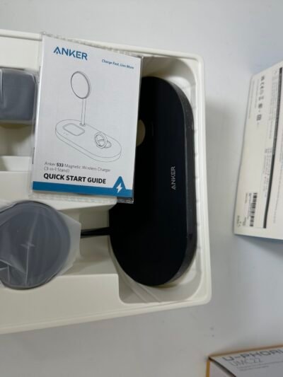Anker 533 Magnetic Wireless Charger Stand 3-in-1 Charging Station - Produto Novo (Open Box)
