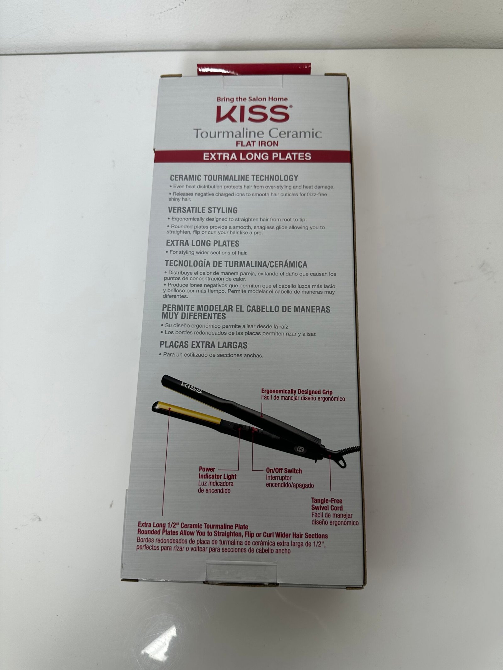 Kiss - Tourmaline Ceramic - Flat Iron - Ideal para cabelos curtos e medios - Novo (Na caixa) - Imagem 3