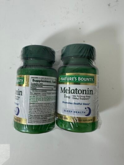 Nature`s Bounty - Melatonin 1mg - Pack com 2 unidades de 180 Tablets