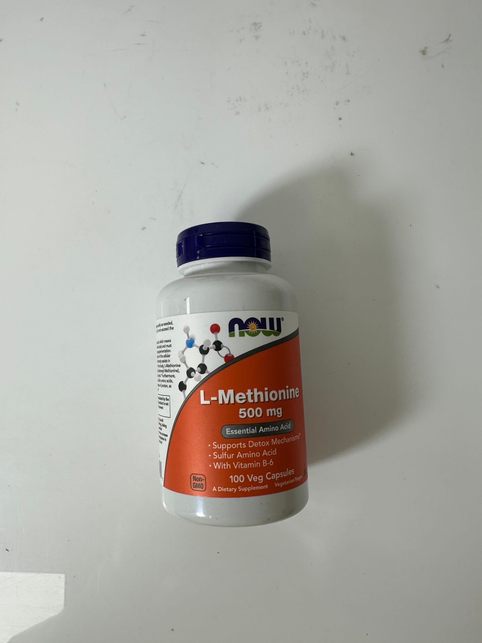 Now - L-Methionine 500mg - 100 Capsules