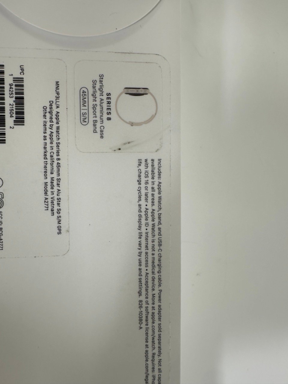 Apple Watch Series 8 45MM Starlight Aluminum - Imagem 3