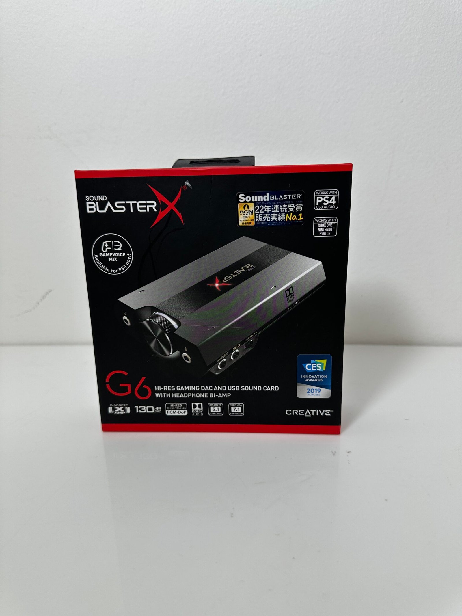 Sound Blaster X - G6 Hi-res Gaming Dac and USB Sound Carda with HeadPhone Bi-AMP - Novo (lacrado)