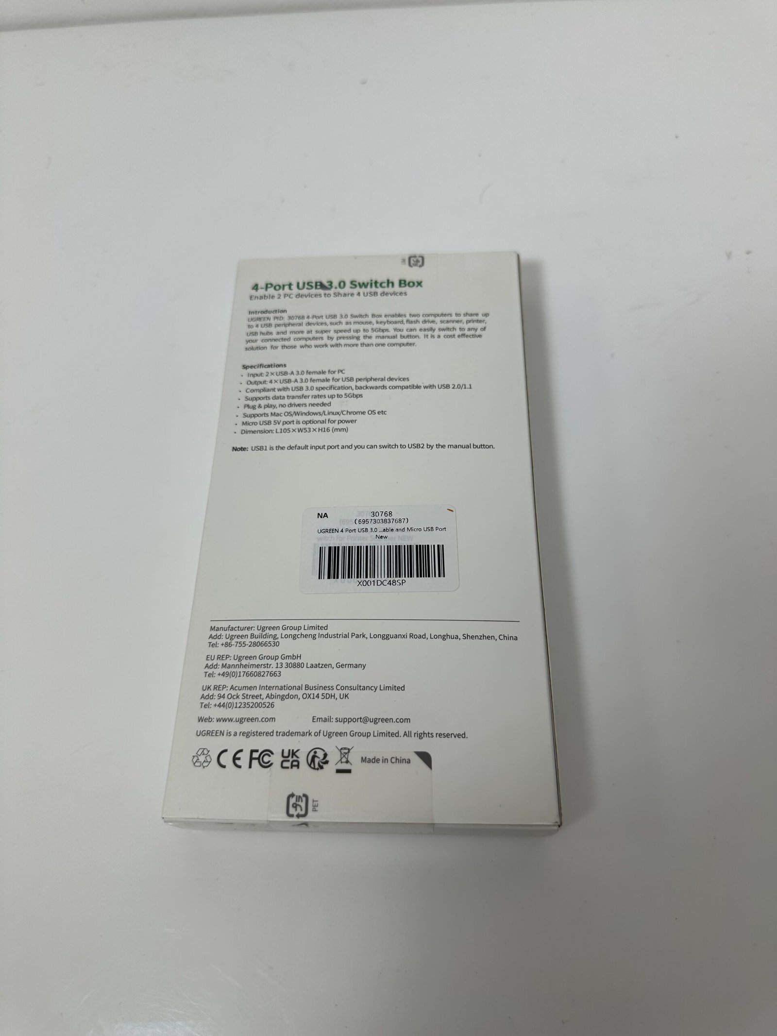 UGREEN - Switch HUB Box - 4-Port USB 3.0 - Novo (Lacrado) - Imagem 2