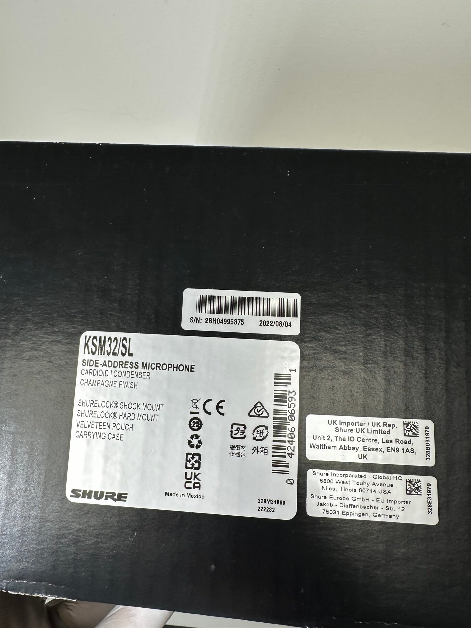 Shure - Side-Address Microphone KSM32/SL - Produto Novo (Lacrado) - Imagem 2