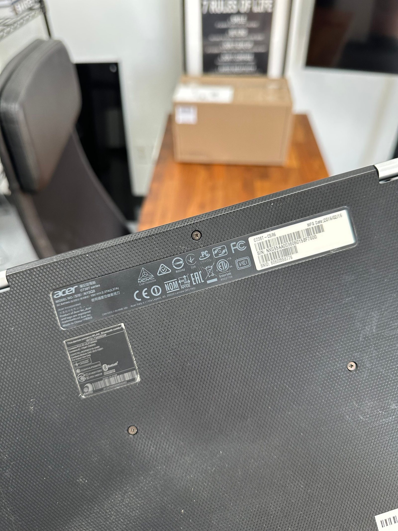 Acer Chromebook Model: N15Q8 - Processador Intel Celeron N3150 - Condição: Excelente (A+) - Imagem 2