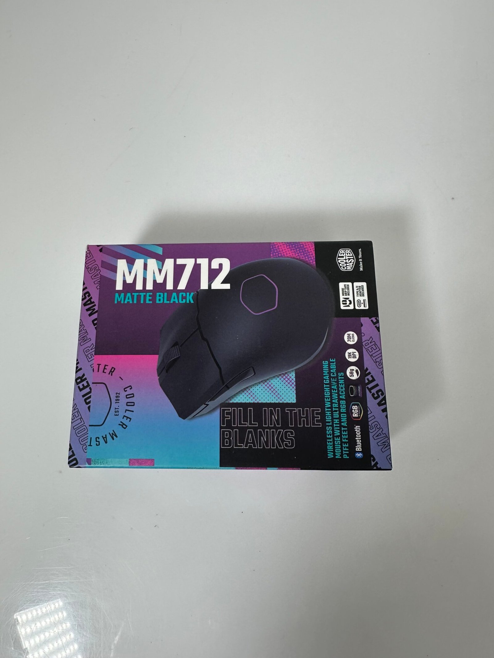 CoolerMaster - Mouse Wireless MM712 - Matte Black - Produto novo (Na caixa) - Imagem 3