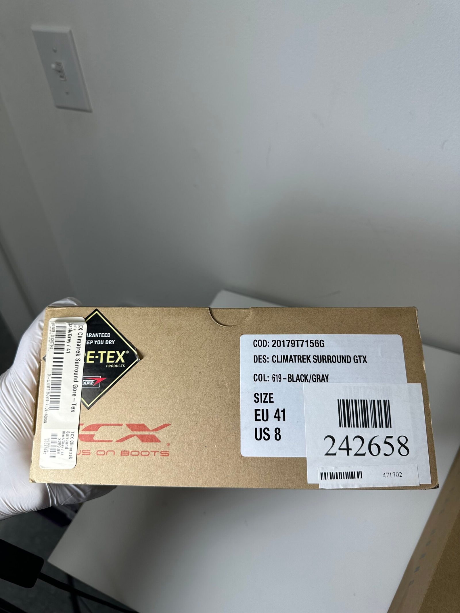 TCX - Tenis Climatrek Surround Gore Tex - Preto e Cinza - Tamanho 8US - Produto Novo (Na caixa) - Imagem 2