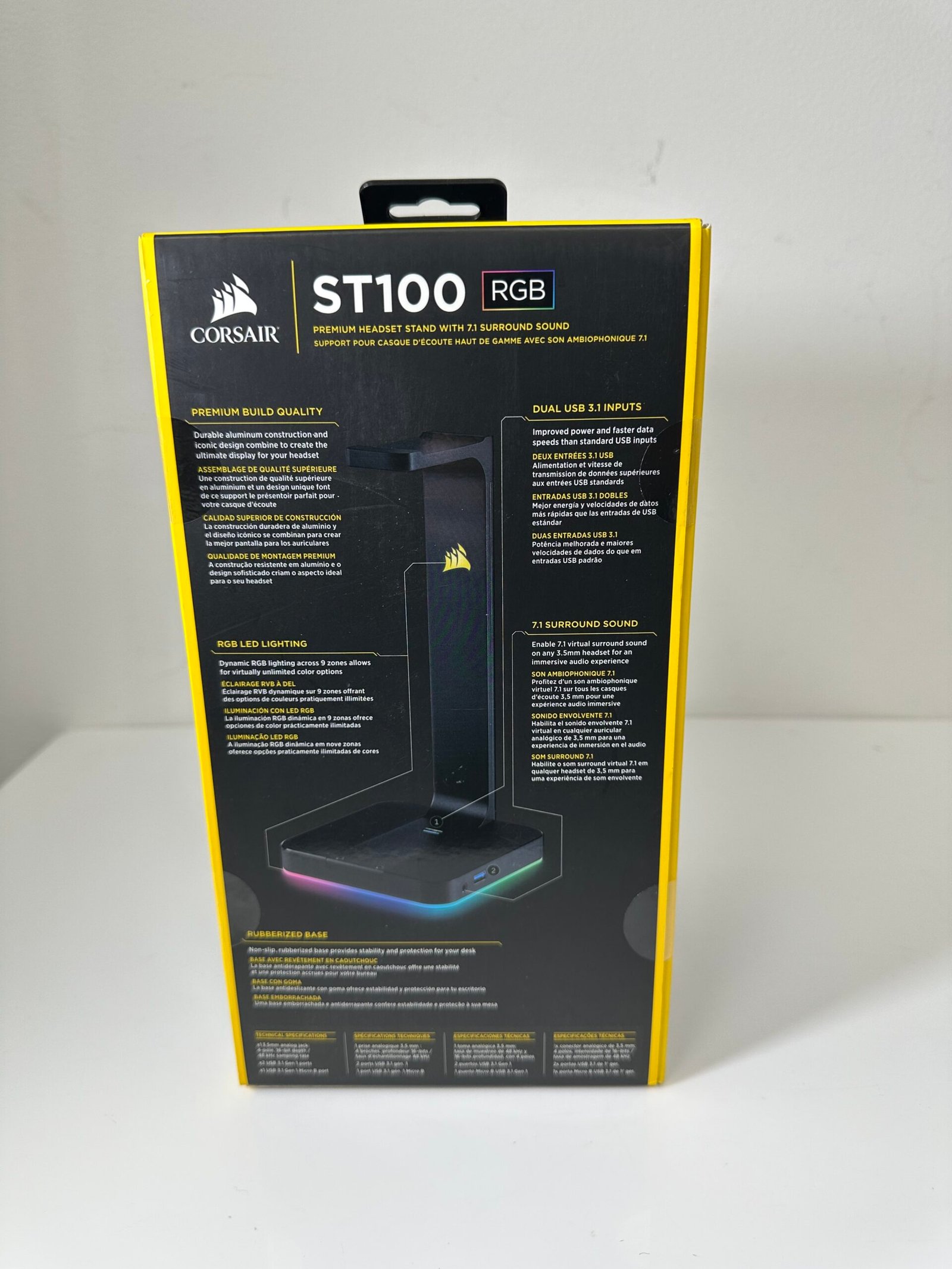Corsair - ST100 RGB - Headset Stand With 7.1 Surround Sound - Produto Novo (Lacrado) - Imagem 3
