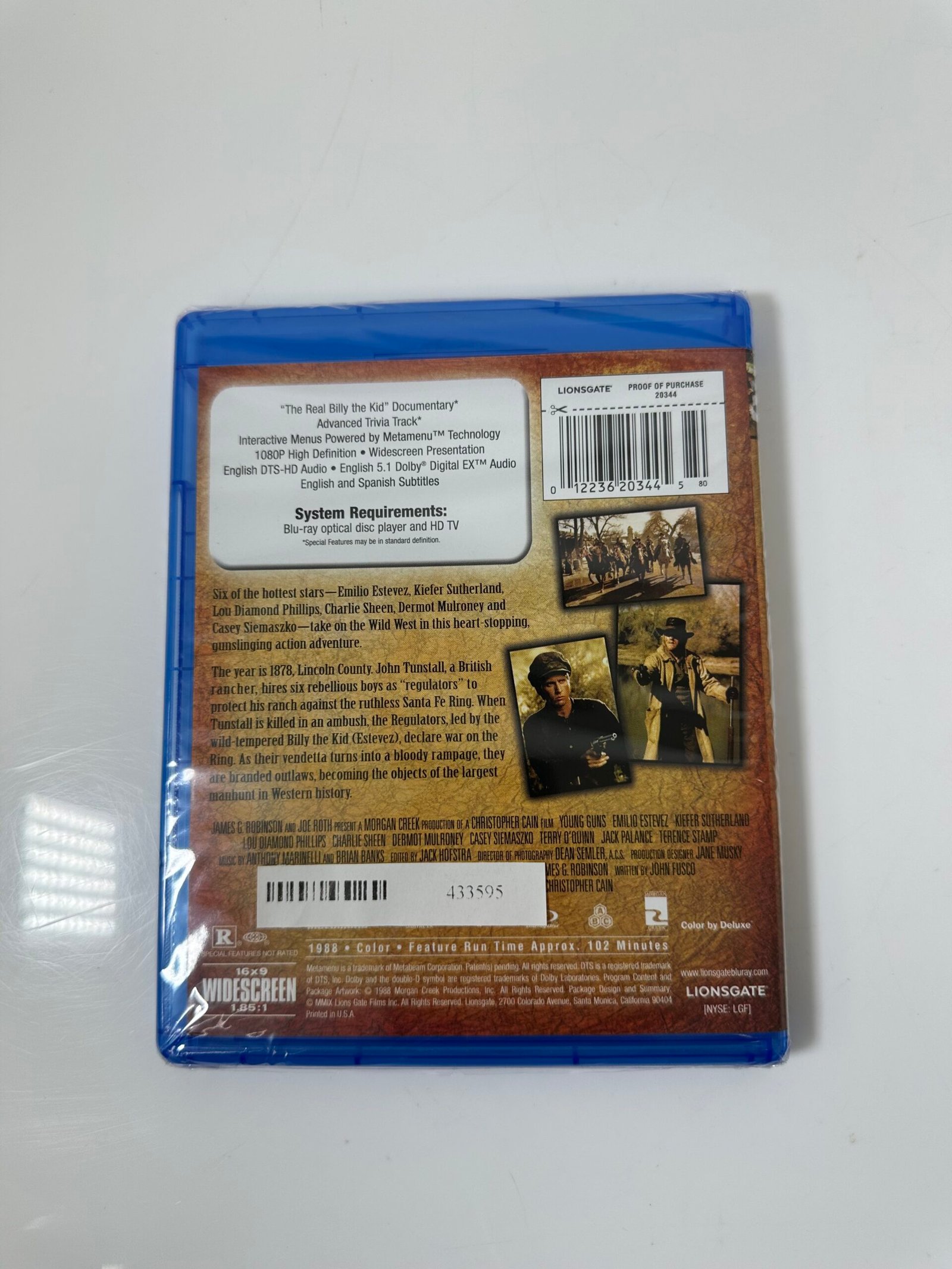 Young Guns - Blu-Ray Disc - Produto Novo (Lacrado) - Imagem 2