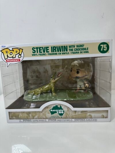 Funko POP! Moments - Australia Zoo - Steve Irwin With Agro The Crocodile (75) - Produto Novo (Na Caixa)