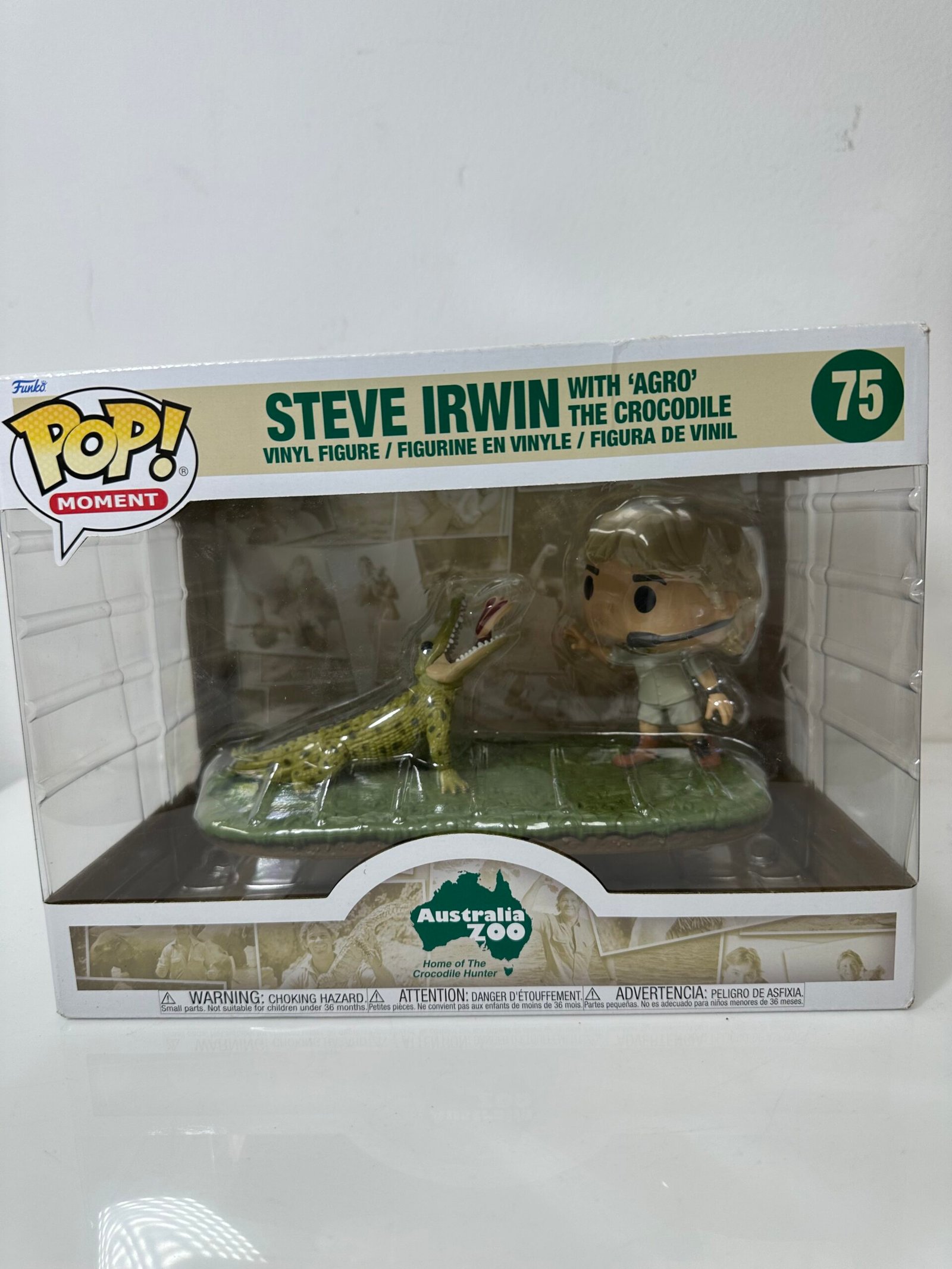 Funko POP! Moments - Australia Zoo - Steve Irwin With Agro The Crocodile (75) - Produto Novo (Na Caixa)