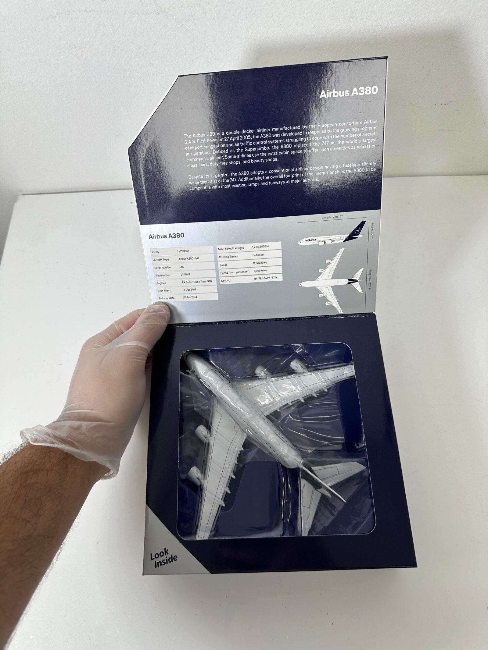Gemini Jets - Miniatura Lufthansa - Airbus A380 D-AIMK - Escala 1:400 - Produto Novo (Na Caixa) - Segunda unidade - Imagem 3