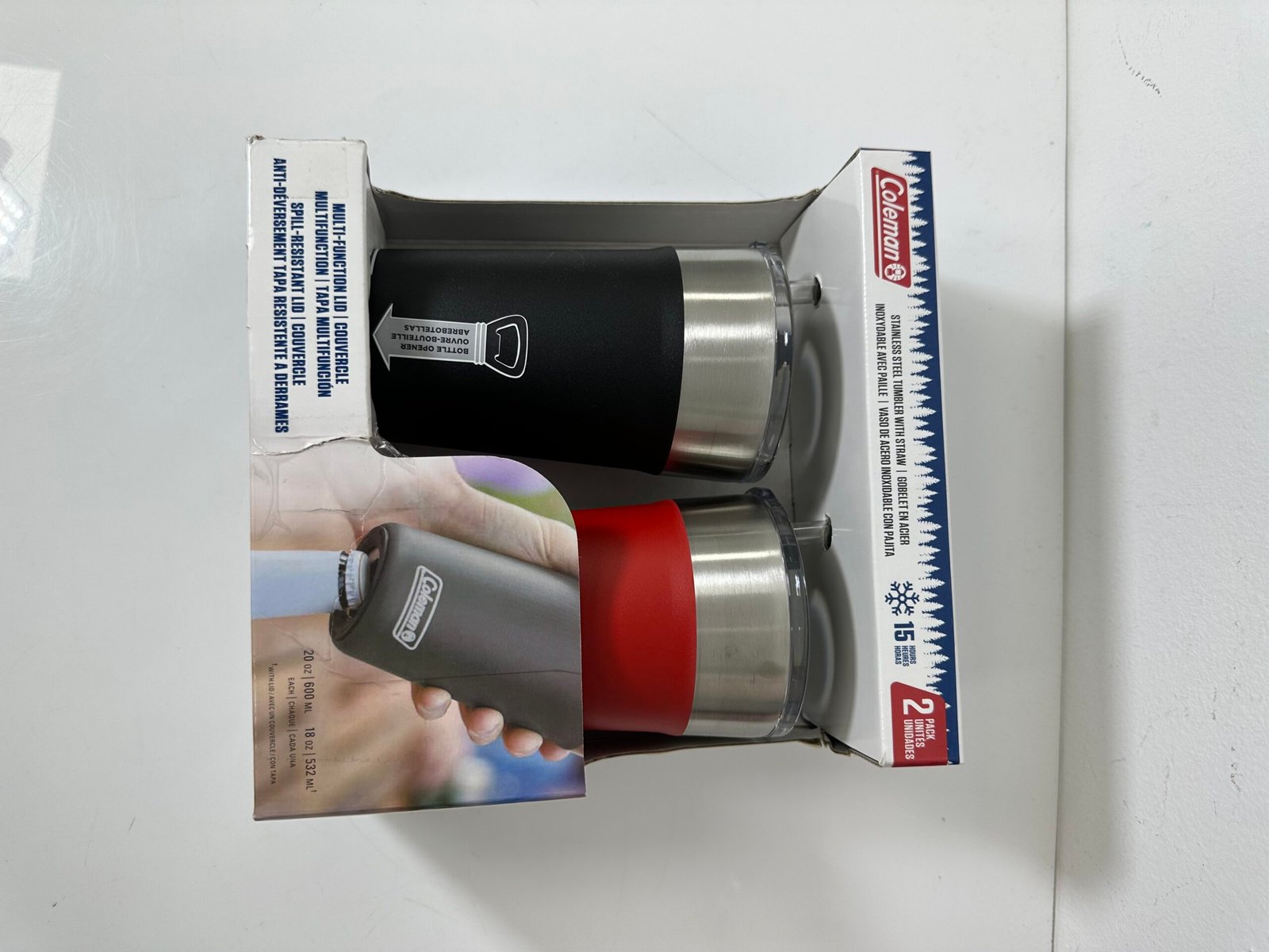 Coleman - 2 Pack Stainless Steel Tumbler With Straw - Copos Termicos - Produto Novo (Lacrado)