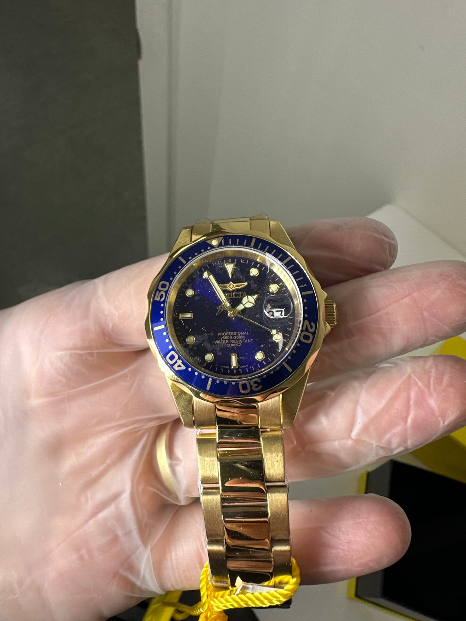 Invicta Pro Diver Anchoris Men's Watch - 37.5mm, Gold - Produto Novo (Na Caixa) - Imagem 3