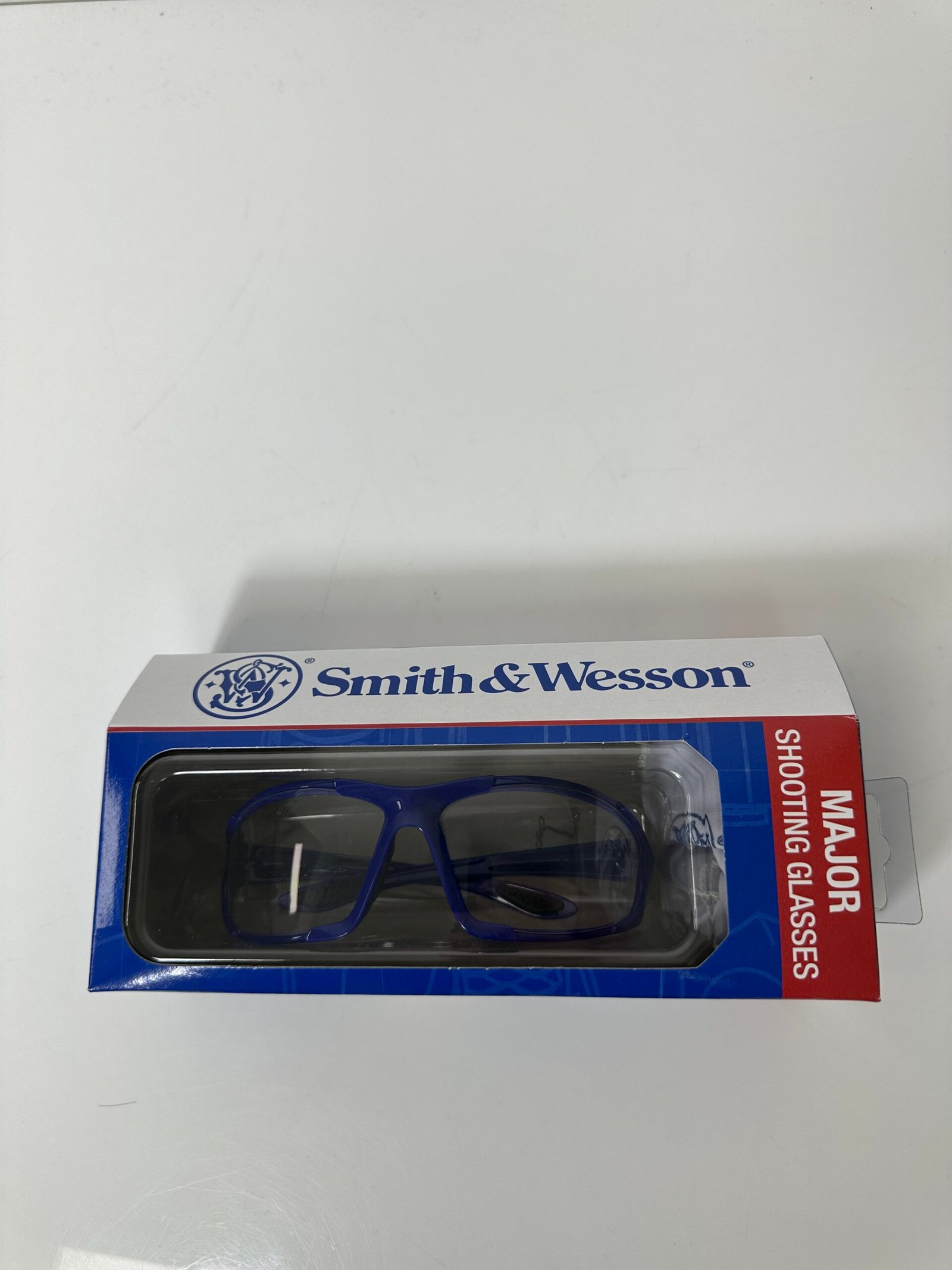 Smith and Wesson - Major Shooting Glasses - Blue with Clear Lens - Produto novo (Lacrado)
