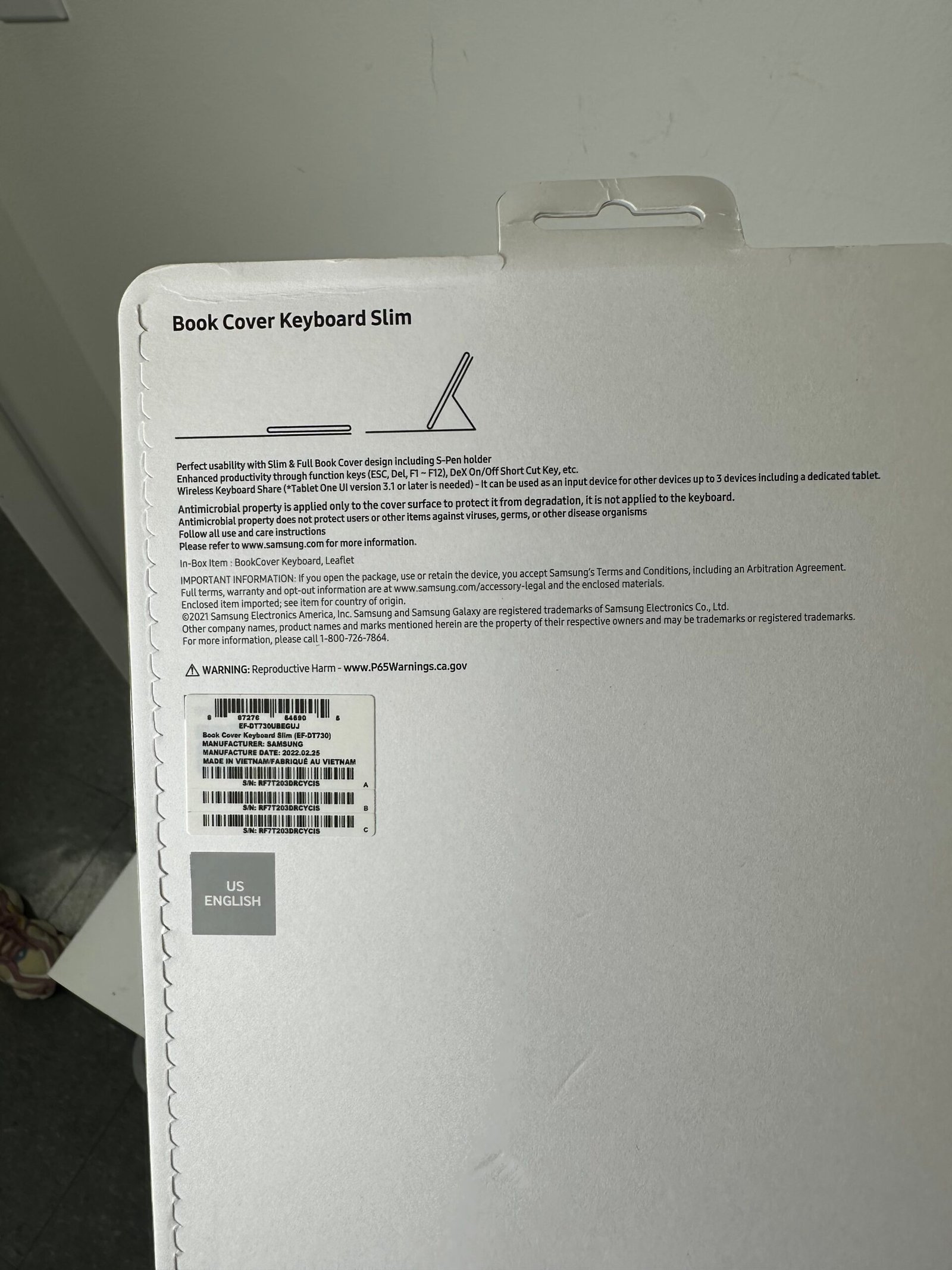 Samsung - Book Cover KeyBoard Slim - Proteçao para Tablet com Teclado - Produto Novo (Lacrado) - Imagem 2