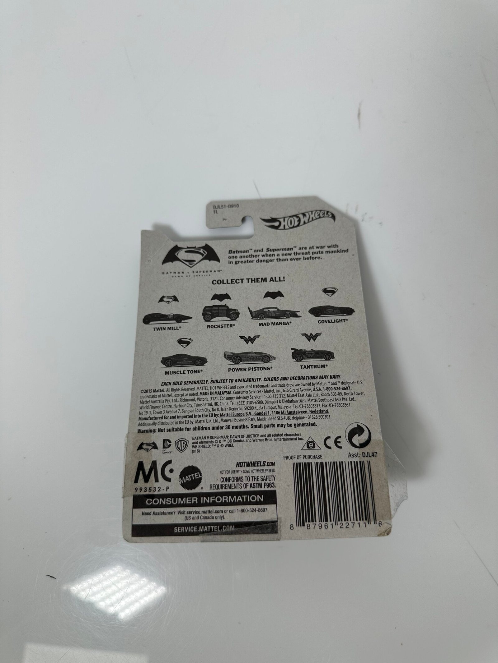 Hot Wheels - Batman Vs Superman - Tantrum 7/7 - Produto Novo (Na Caixa) - Imagem 2