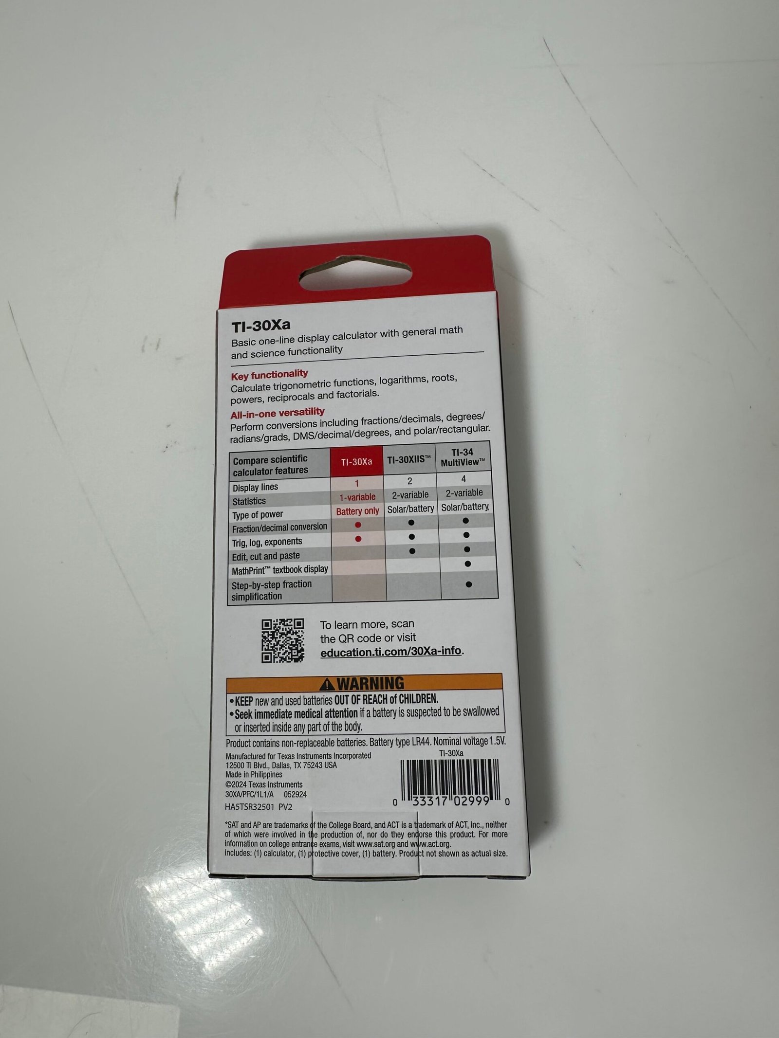 Texas Instruments - TI-30Xa - Calculadora - Produto Novo (Lacrado) - Imagem 2