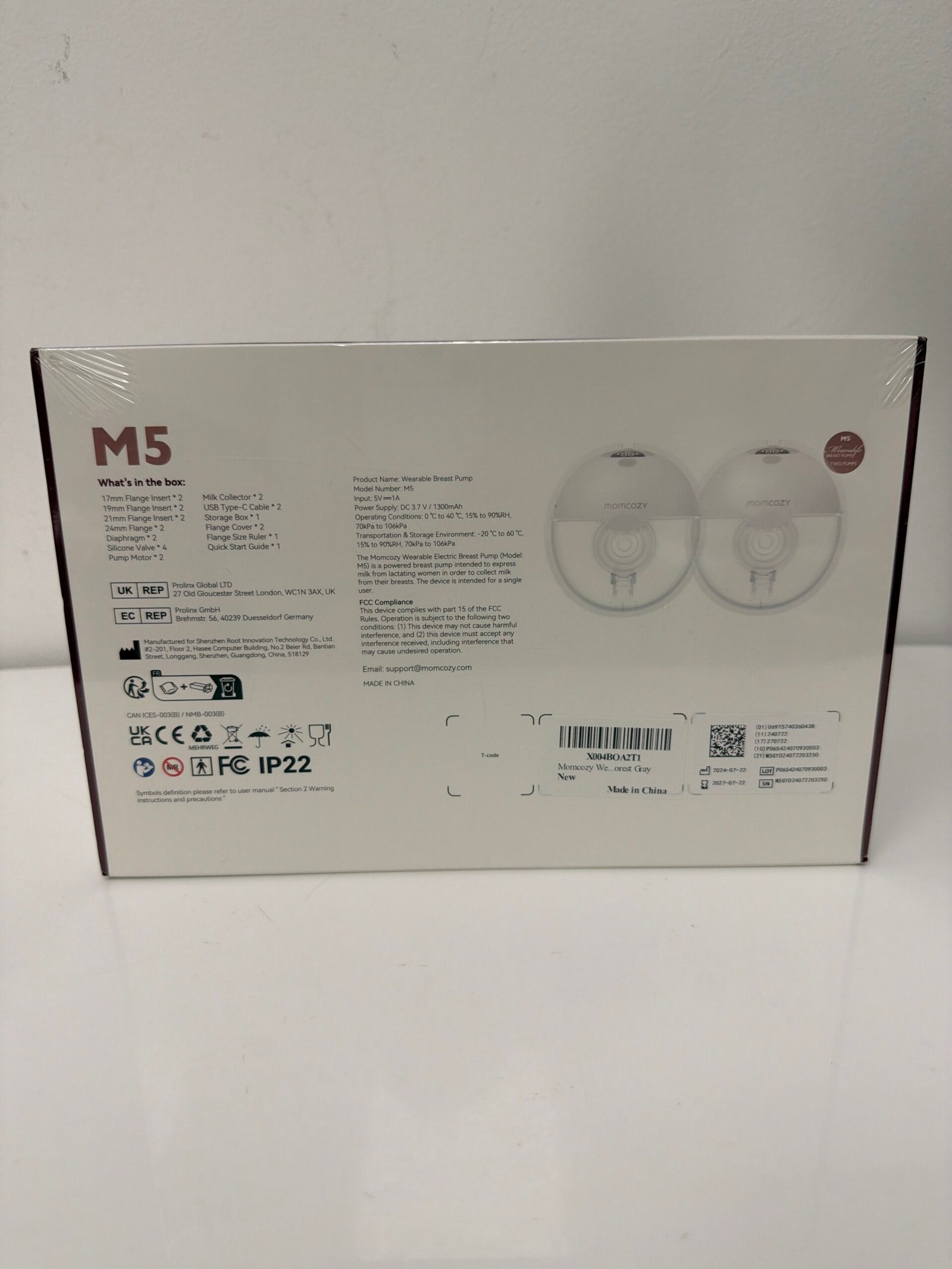 Momcozy M5 wearable Breast Pump Brand New- Produto Novo (Lacrado) - Imagem 3