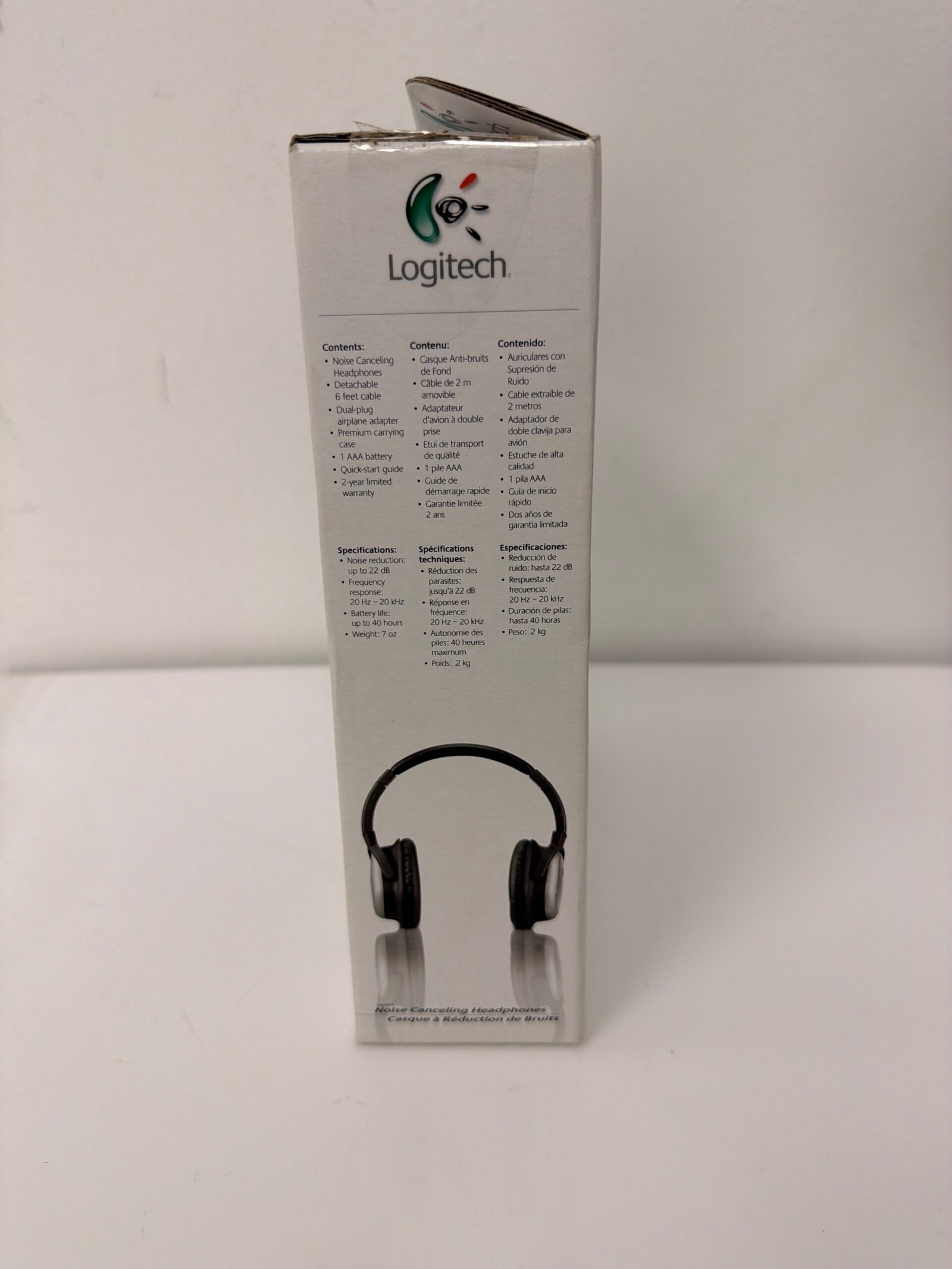 Logitech Noise-cancelling Headphones Grey/Black -980409 Produto (Novo) - Imagem 3