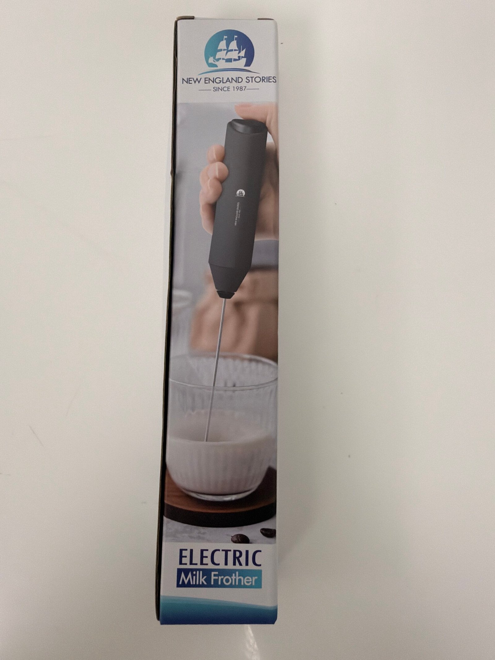 Blender Mini Mixer Milk Frother New England Stories 1987 Cordless Electric NIB - Produto Novo (Na caixa)