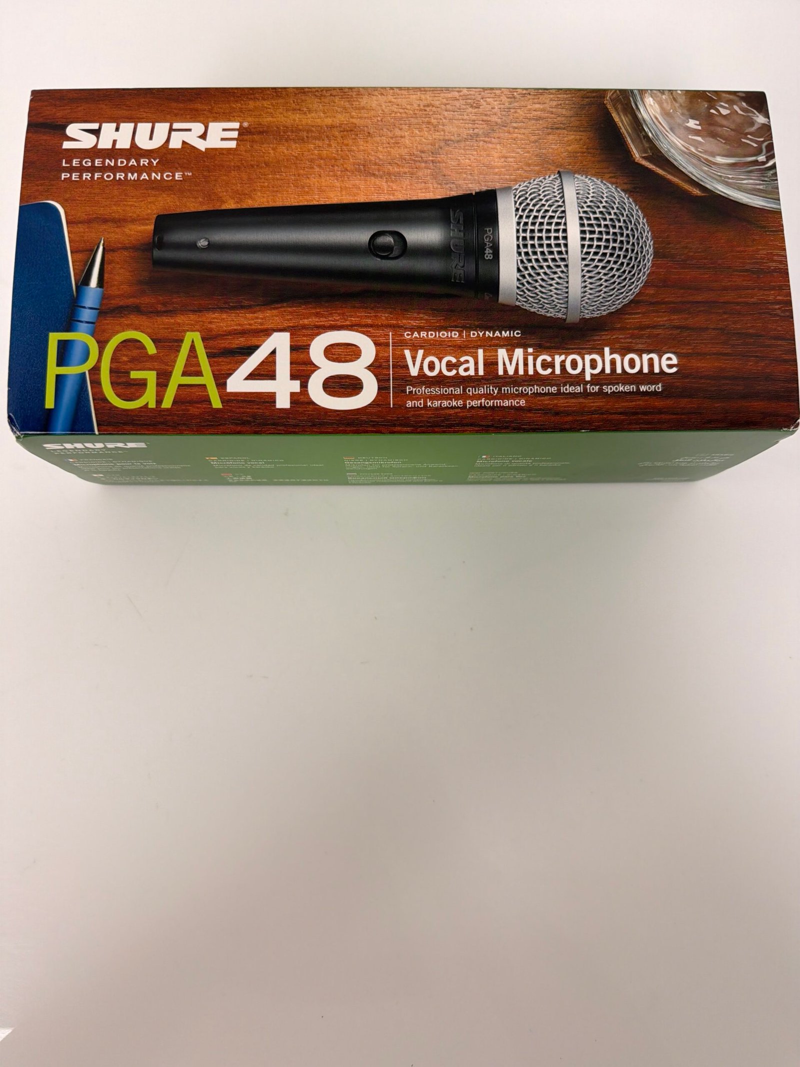 Shure PGA48-XLR Dynamic Vocal Handheld Mic with XLR Microphone Cable 15FT OEM - Produto novo (Na caixa)